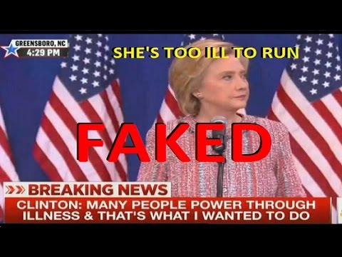 La última «conferencia de prensa» de Hillary fue un fake, hecho con un «croma»