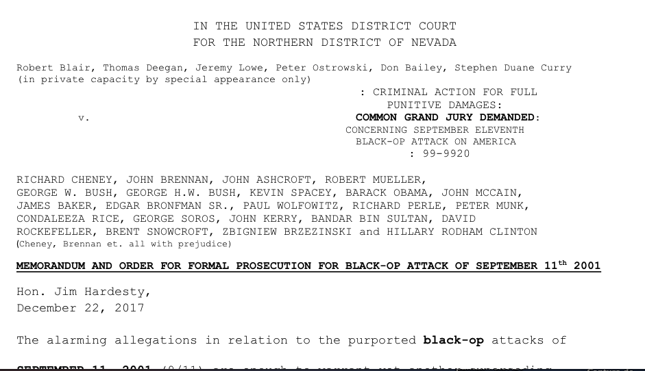 Un juzgado de Nevada comienza el procesamiento de Bush (Sr. y Jr.), Cheney, Bronfman, Soros, Munk y otros por los ataques del 11-S