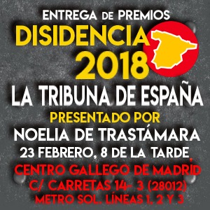 El próximo sábado 23 de febrero se entregarán los Premios Disidencia de la Tribuna de España