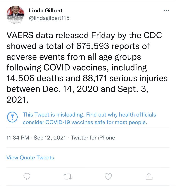 El General Flynn comparte las cifras oficiales de los CDC de daños generados por las «vacunas del Covid» en USA a día 3 de septiembre 2021