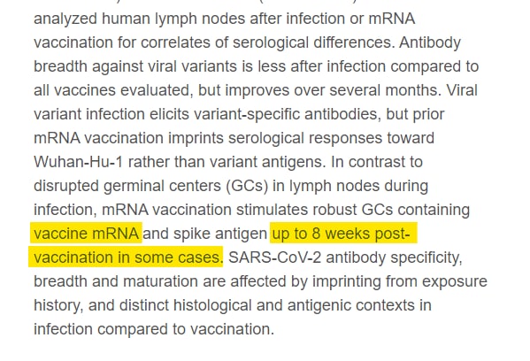 Un estudio de 50 laboratorios alrededor del mundo demuestra que los vacunados conservan ARN y proteína espiga 60 días después del pinchazo