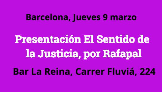 Rafapal, en Barcelona, jueves 9 de marzo, 20 horas, Bar La Reina, Metro Bac de Roda